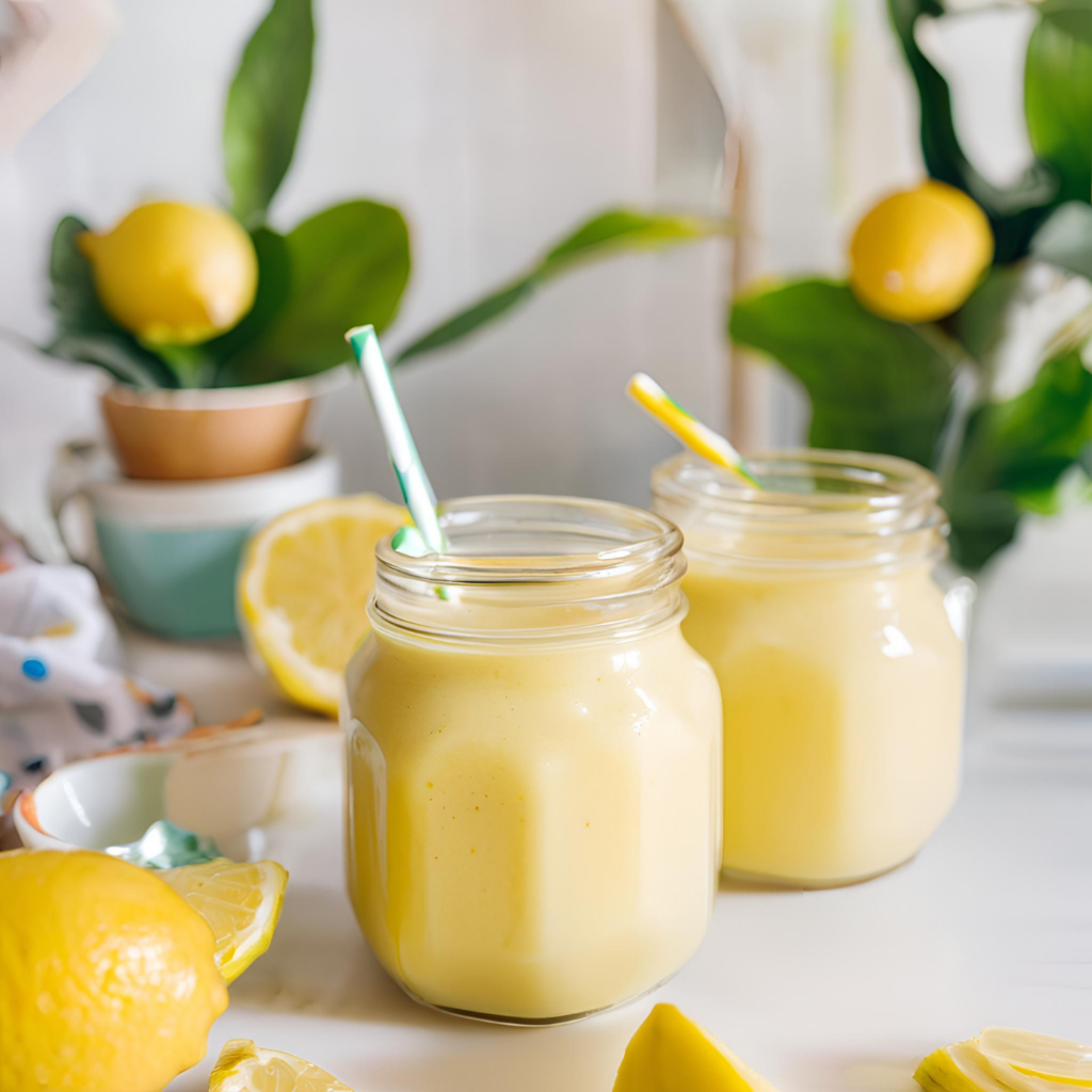 Ingwer-Zitronen-Smoothie mit Zitronen und Ingwer