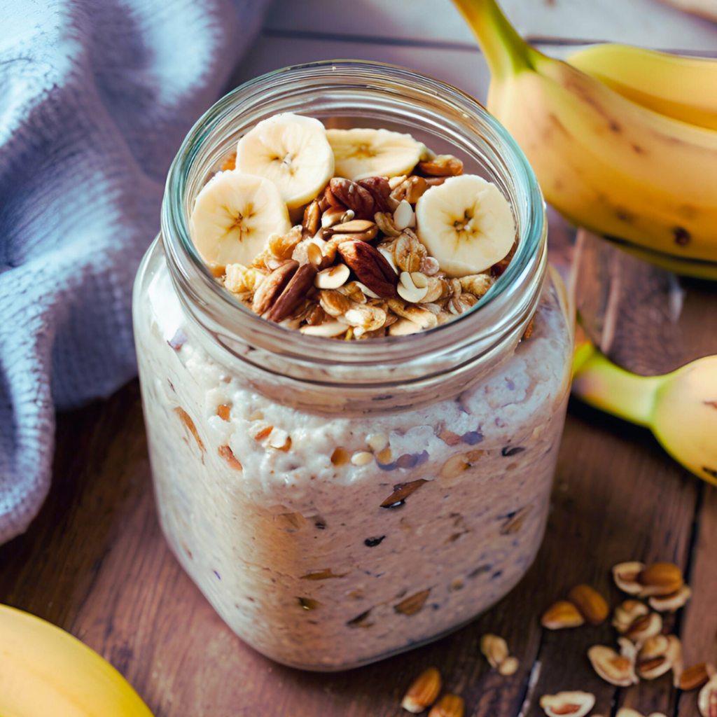 Bananenbrot Overnight Oats Beitragsbild