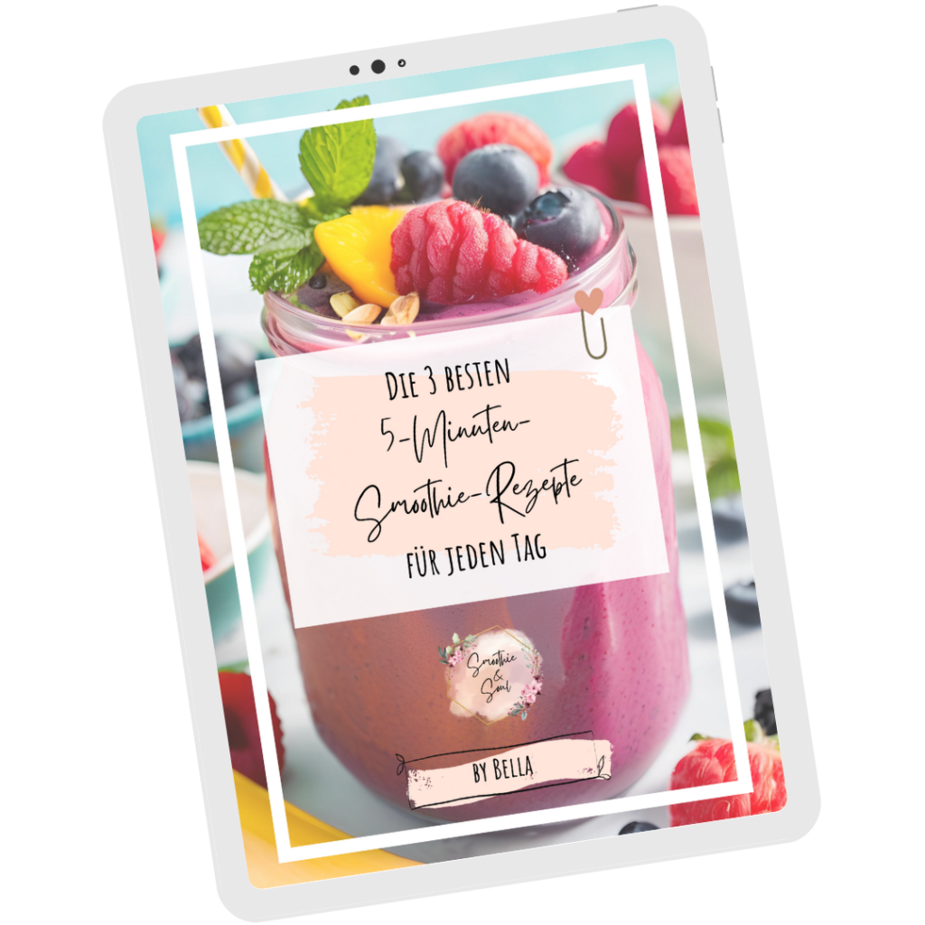 Die 3 besten 5-Minuten-Smoothie-Rezepte für jeden Tag Mockup gesunde Snacks