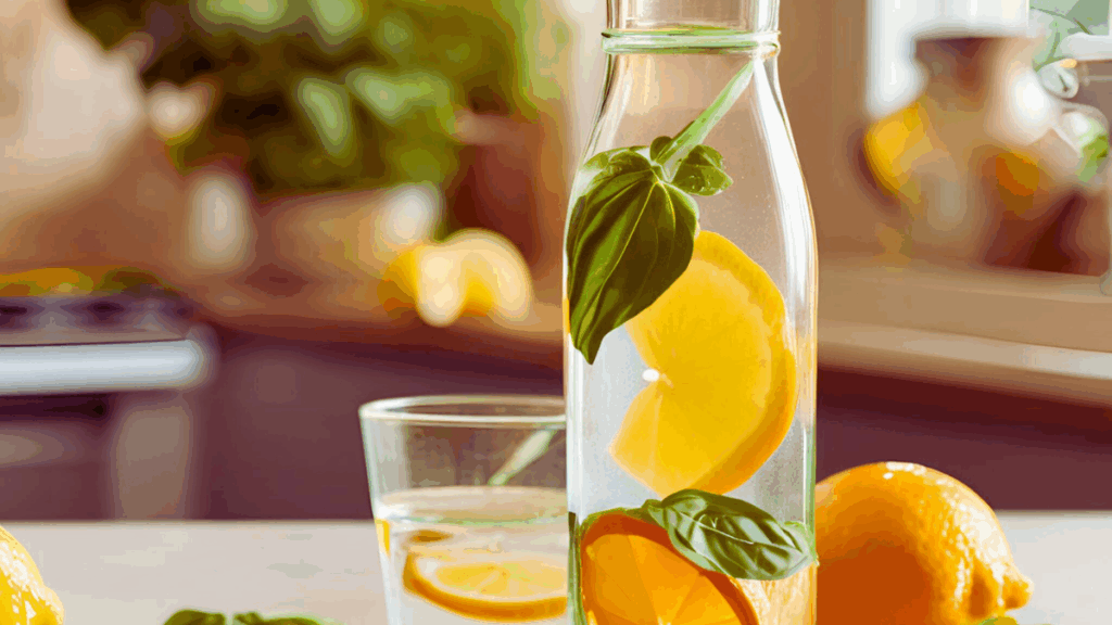 Citrus-Basilikum-Wasser – erfrischend, leicht & gut für dich Beitragsbild