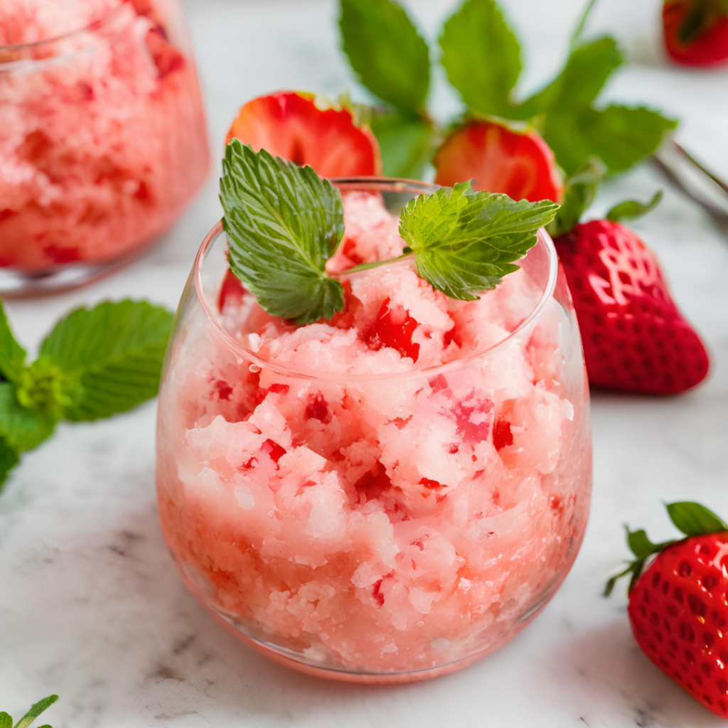 Erdbeer Granita – Erfrischung pur mit Sommerfeeling!