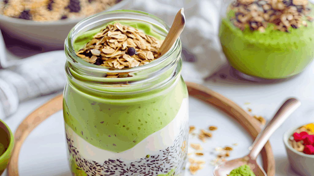 Matcha Overnight Oats – das perfekte Frühstück für Energie & Fokus Beitragsbild