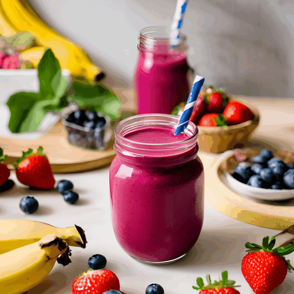 Rote Beete Smoothie mit Beeren und Banane – voller Geschmack, voller Power!