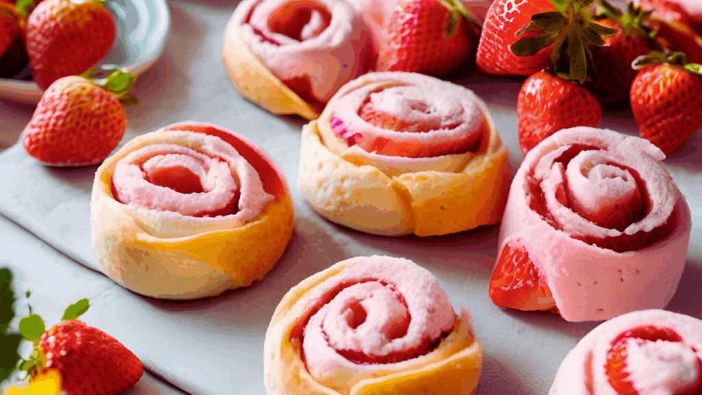 schnelle Erdbeer Quarkbrötchen Beitragsbild