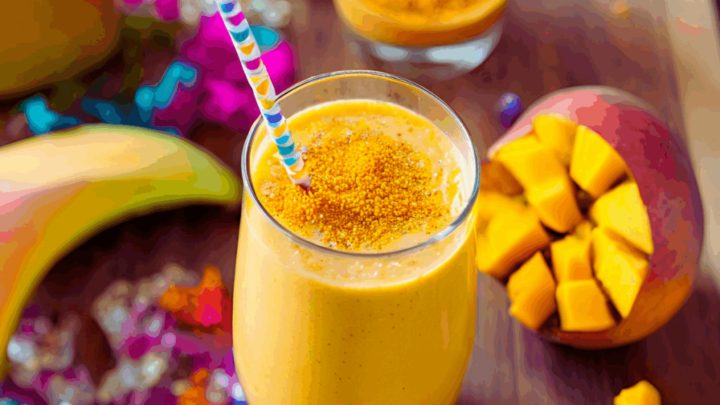 Mango Chia Kurkuma Smoothie Beitragsbild