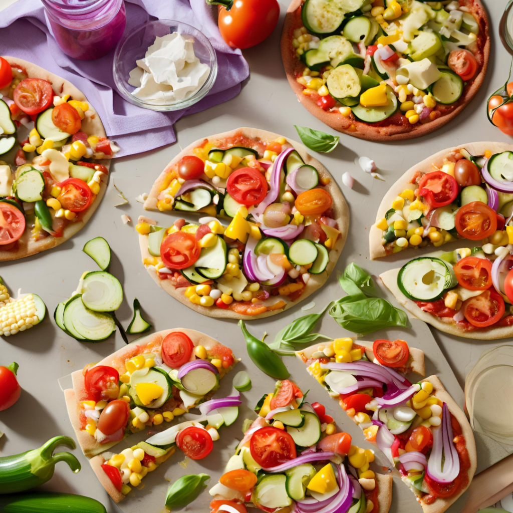 Sommerliche Gemüsepizzen (glutenfrei)