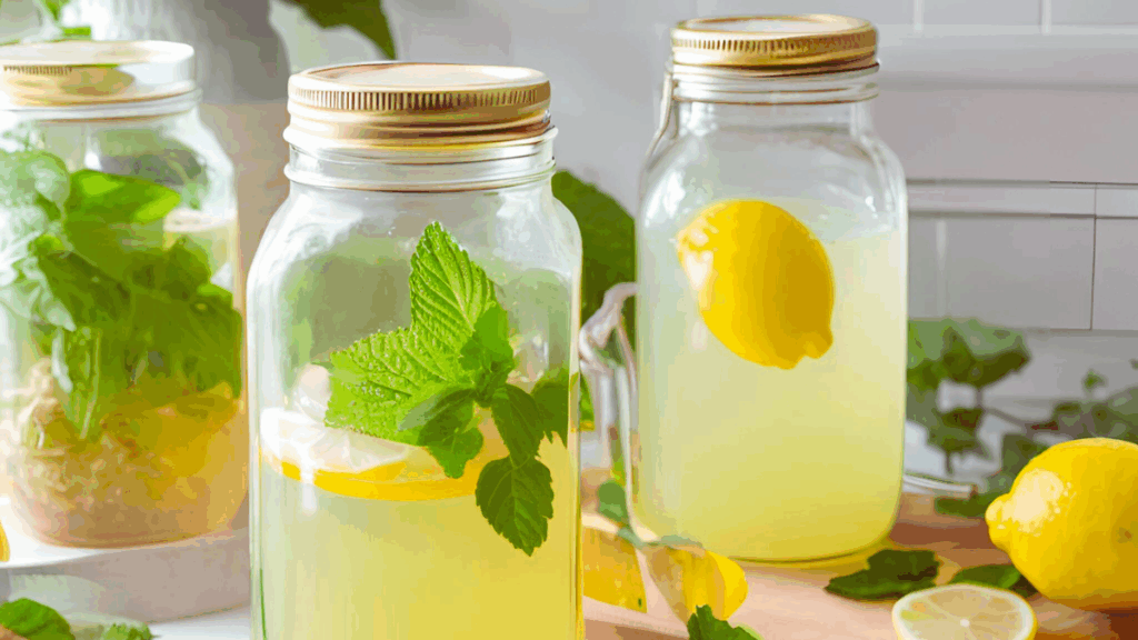 Zitronenmelisse Ingwer Limonade – die erfrischendste Art, den Sommer zu genießen Beitragsbild