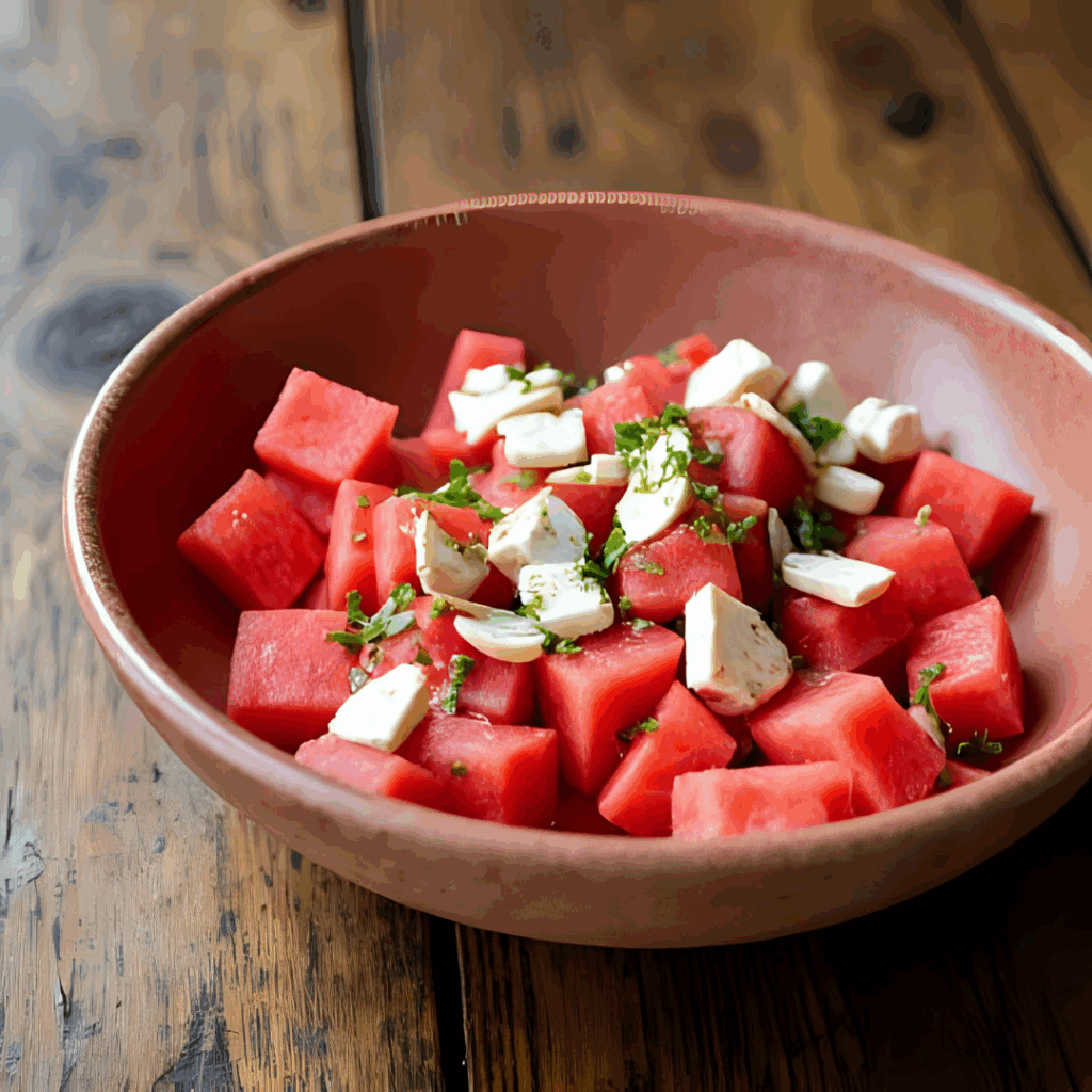 Feta Melonen Salat – süß, salzig & sommerlich leicht
