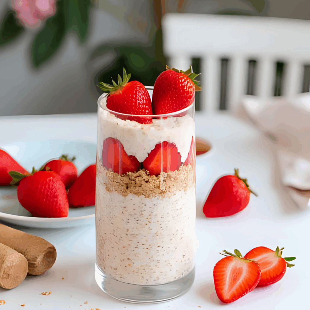 Overnight Oats mit Erdbeeren – Fruchtig, cremig & perfekt vorbereitet!