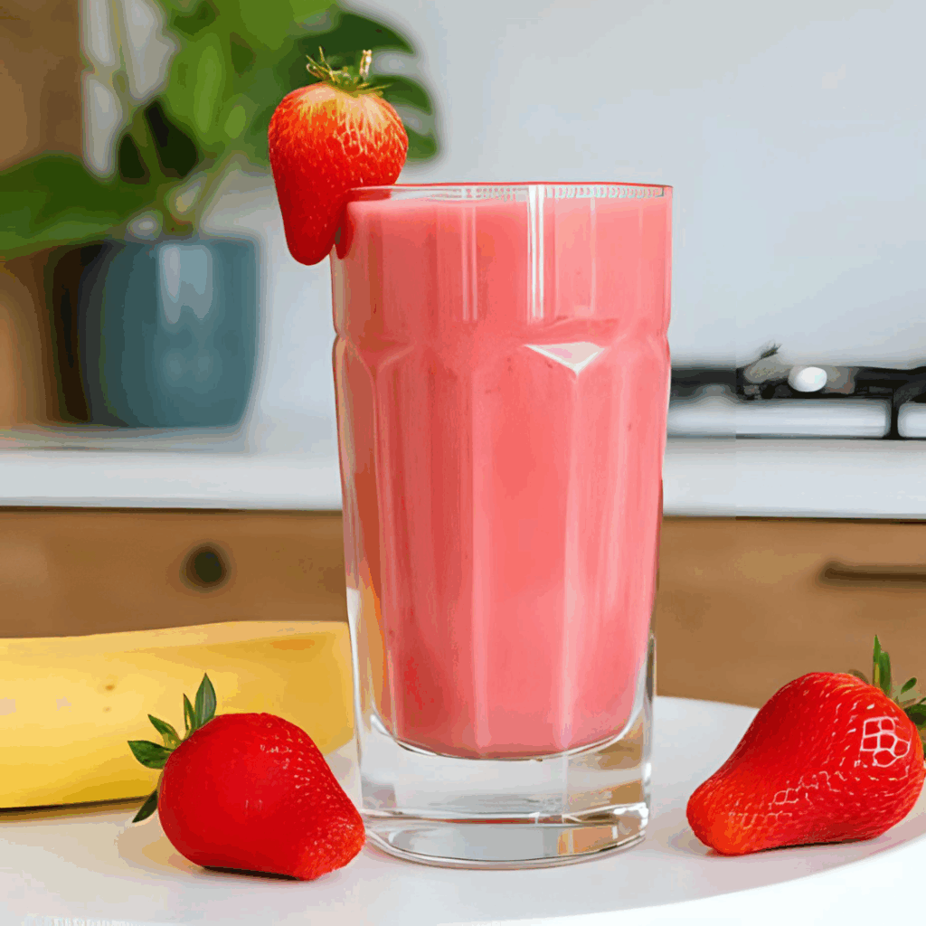 Erdbeer Banane Protein Shake – fruchtiger Powerdrink für deinen Alltag