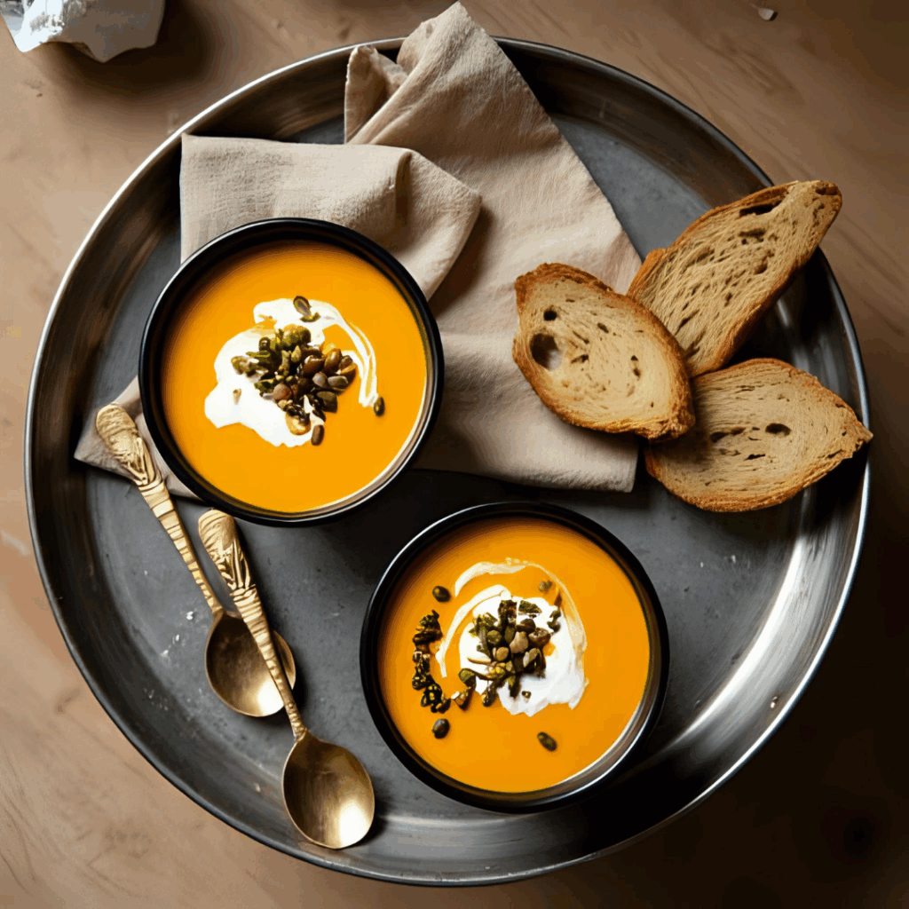 Kürbis Süßkartoffel Suppe – cremig, gesund & perfekt für stressige Tage