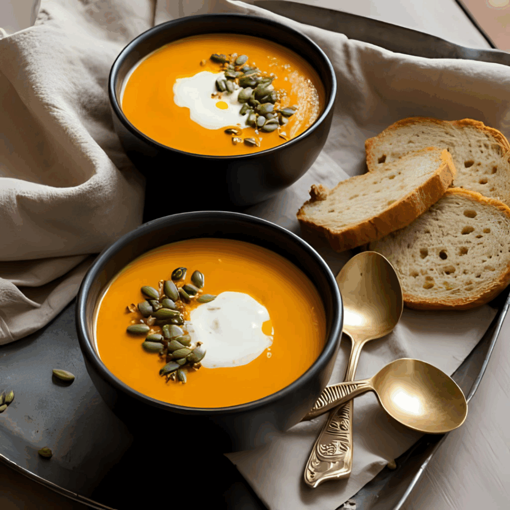 Kürbis Süßkartoffel Suppe – cremig, gesund & perfekt für stressige Tage