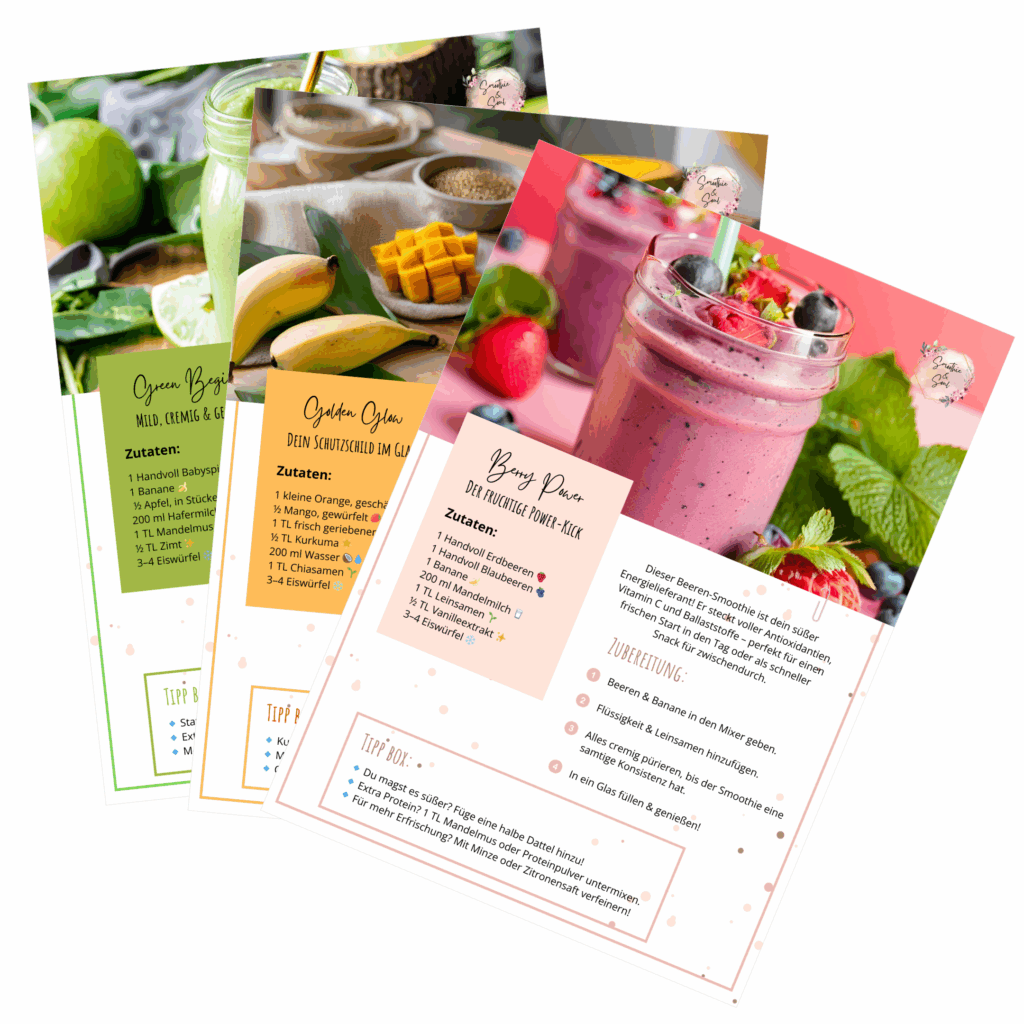 Rezeptkarten Mockup 3 Smoothie Rezepte
