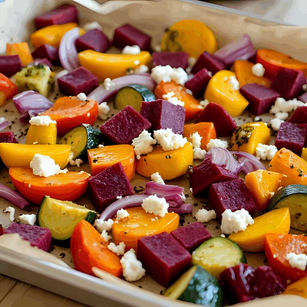 Ofengemüse mit Kürbis – einfach, gesund & mega lecker