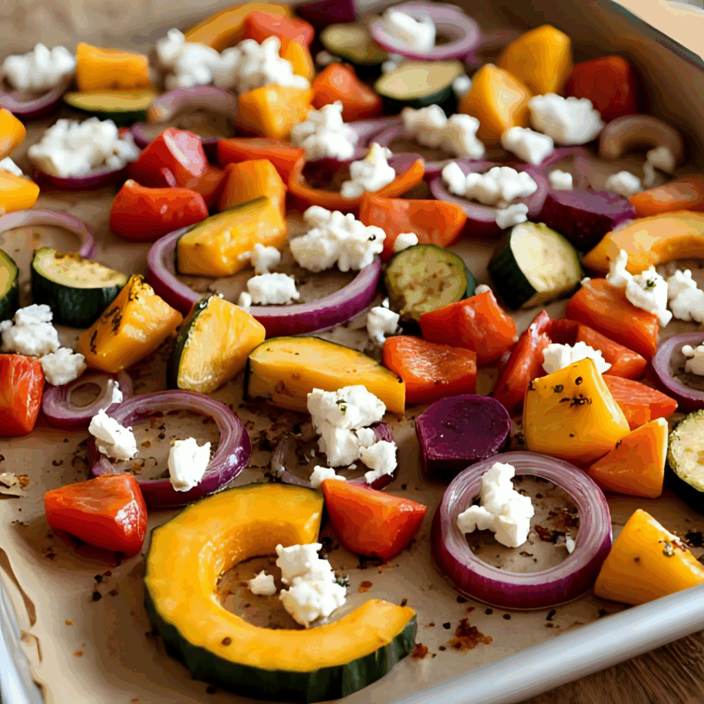 Ofengemüse mit Kürbis – einfach, gesund & mega lecker