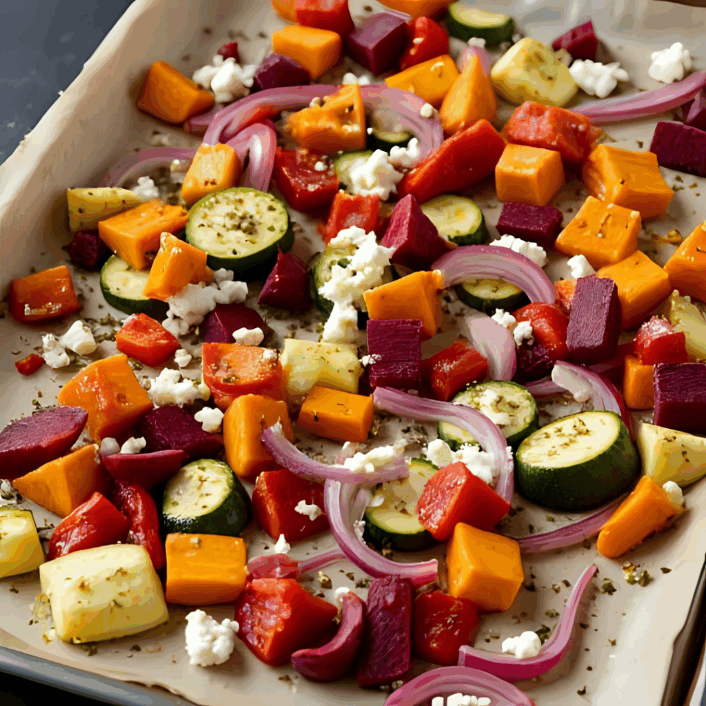 Ofengemüse mit Kürbis – einfach, gesund & mega lecker