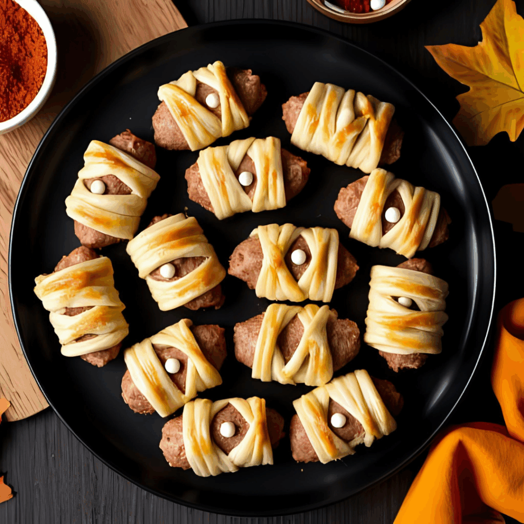 Schaurige Mumien-Hackbällchen für Halloween – schnell, saftig & absolut partytauglich